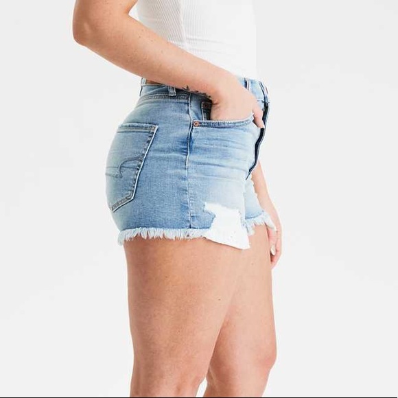 AE Curvy High Waisted Short Shorts - Picture 4 of 6